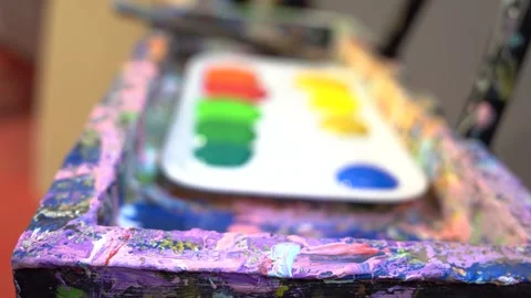 Artist's palette Video stock 298190210