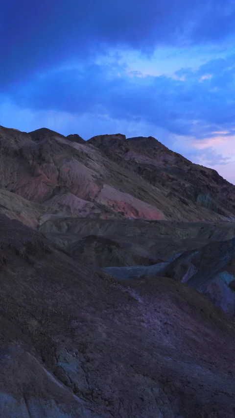 Artists Palette Twilight Clouds at Death Valley National Park California Desert. 動画素材 342959490