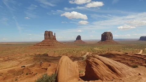 Artist's Point View of Monument Valley Mittens Stock Footage 101625244