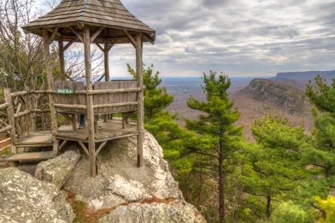 Artist's Rock and Eagle Cliffs Stock Photos