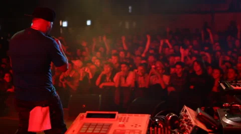 Artists rocking the crowd the performance hit Stock Footage 44218806