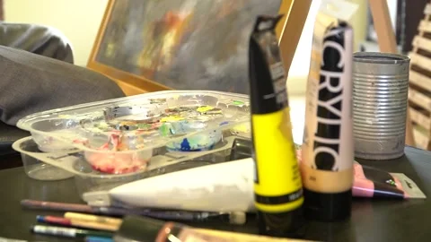 Artist's Workstation Stock Footage 315786934