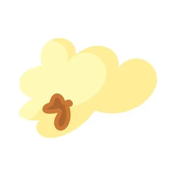 ?artoon kernel popcorn and pop corn snack. Tasty icon grain maize and salty e Stock Illustration