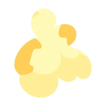 ?artoon kernel popcorn and pop corn snack. Tasty icon grain maize and salty e Stock Illustration