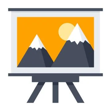 Arts or Whiteboard Icon Stock Illustration