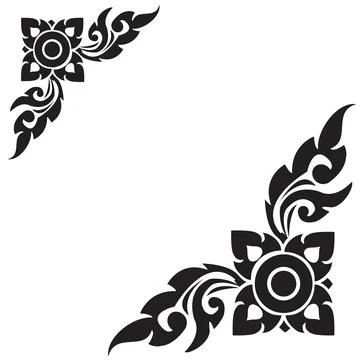 The Arts of Thailand, Thai pattern background. Vector illustration 스톡 일러스트