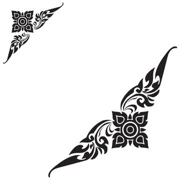 The Arts of Thailand, Thai pattern background. Vector illustration Stock Illustration