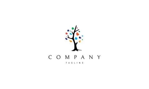Arts Tree vector logo image Stock Illustration