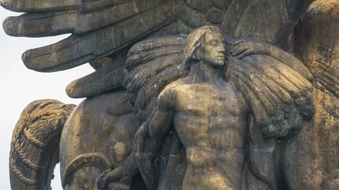 The Arts of War Sculptures, Washington DC Timelapse Stock Footage 118942697