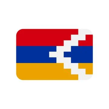 Artsakh flag vector icon on white background Stock Illustration