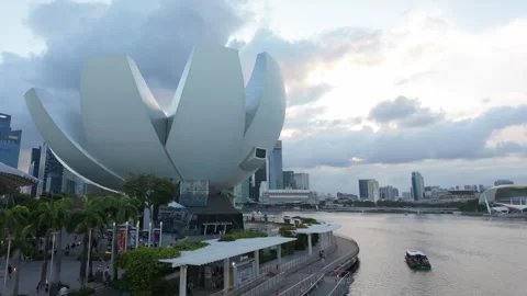 Artscience museum in Singapore Stock Footage 304612488