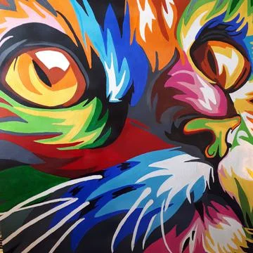 Artsy Kitty Stock Illustration