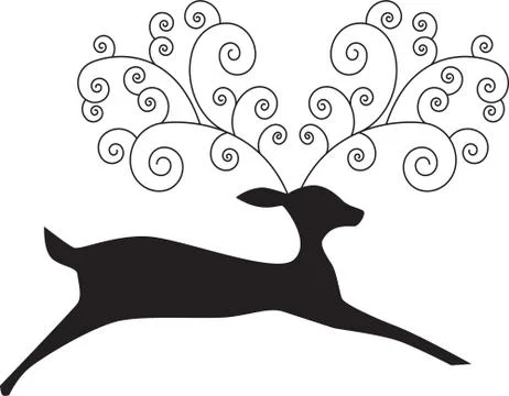 Artsy reindeer Stock Illustration