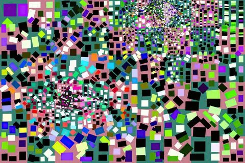 Artwork of abstract composition made with geometrical shapes and elements イラスト素材