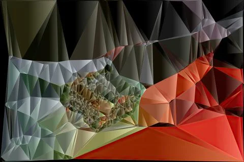 Artwork of abstract composition made with geometrical shapes and elements han Stock Illustration