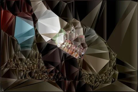 Artwork of abstract composition made with geometrical shapes and elements han 스톡 일러스트