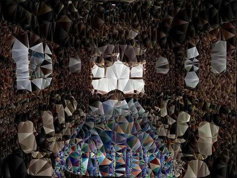Artwork of abstract composition made with geometrical shapes and elements han イラスト素材