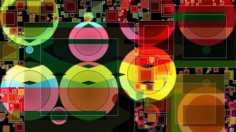 Artwork of abstract composition made with geometrical shapes and elements 스톡 일러스트