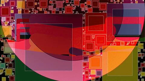 Artwork of abstract composition made with geometrical shapes and elements Stockillustratie