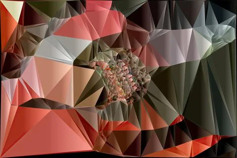 Artwork of abstract composition made with geometrical shapes and elements han Stock Illustration