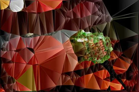 Artwork of abstract composition made with geometrical shapes and elements han Illustrazione stock