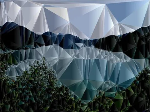 Artwork of abstract composition made with geometrical shapes and elements han 스톡 일러스트