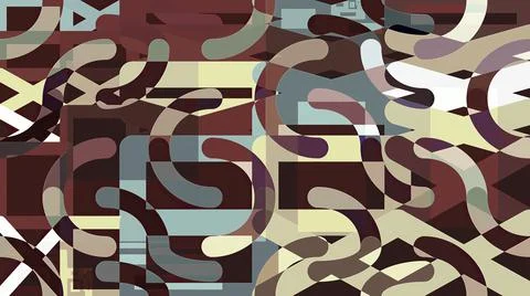 Artwork of abstract composition made with geometrical shapes and elements イラスト素材