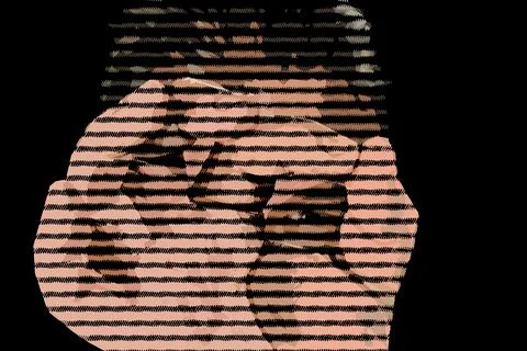 Artwork of abstract composition made with shapes and elements Illustrazione stock