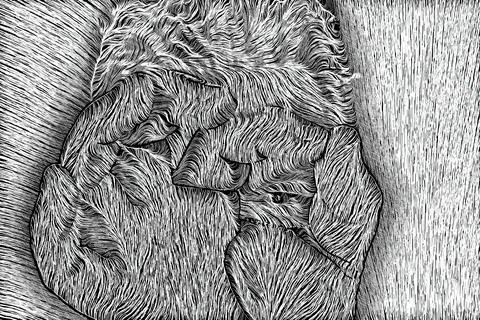 Artwork of abstract composition made with shapes and elements Stockillustratie