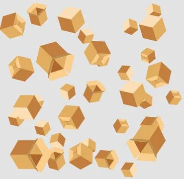 Artwork with box icon. Vector logistic illustration, background Stock Illustration