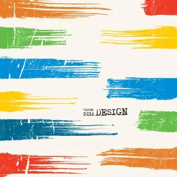 Artwork with Color Strip Background Stock Illustration