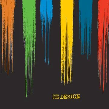 Artwork with Color Strip Background Stock Illustration