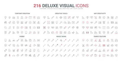Artwork creation, creativity and visual design tools, hobby for leisure line Stock Illustration