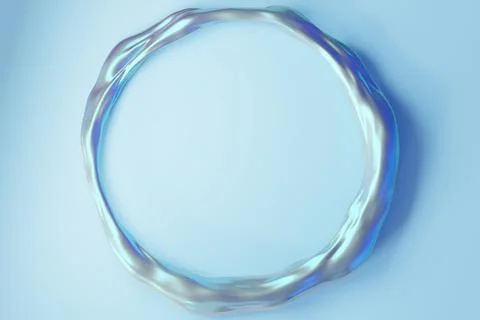 This artwork displays a blue circle created in 3D format. The design features Illustrazione stock