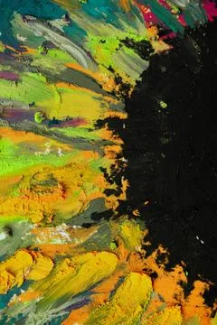 This artwork features a close-up view created using oil pastels Stock Illustration