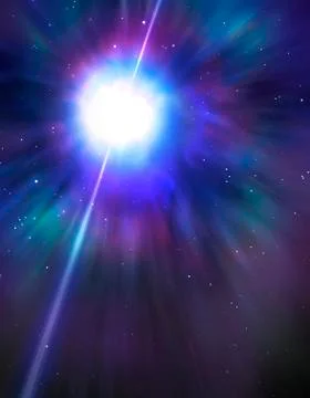 Artwork of a gamma-ray burster Illustrazione stock