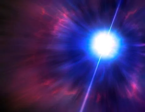 Artwork of a gamma-ray burster Illustrazione stock