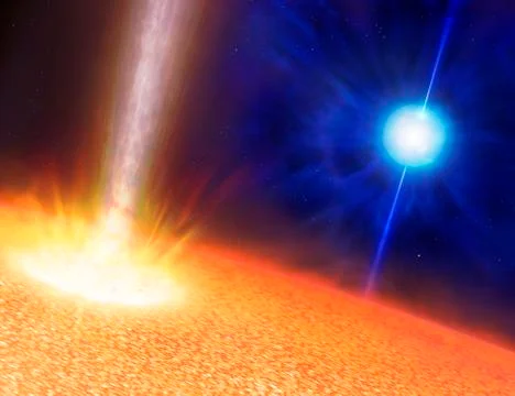 Artwork of a gamma-ray burster Stock Illustration
