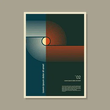 Artwork inspired postmodern of vector abstract dynamic symbols with bold Stock Illustration