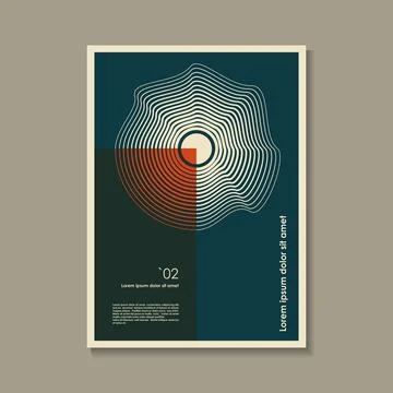 Artwork inspired postmodern of vector abstract dynamic symbols with bold Stock Illustration