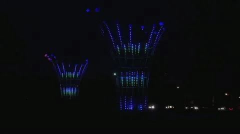 Artwork lite at George Bush Intercontinental Airport.mp4 库存影片 11351164