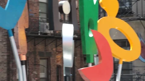 Artwork at NYC High Line Stock Footage 56086363