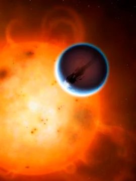 Artwork of Planet HD189733b Stock Illustration