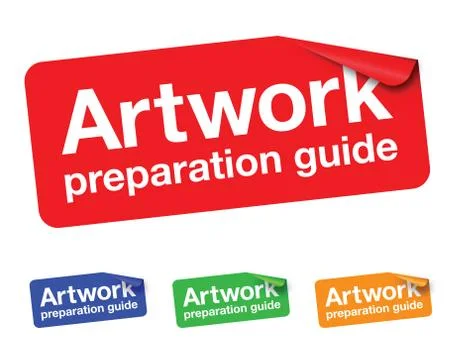 Artwork preparation guide sticker set イラスト素材
