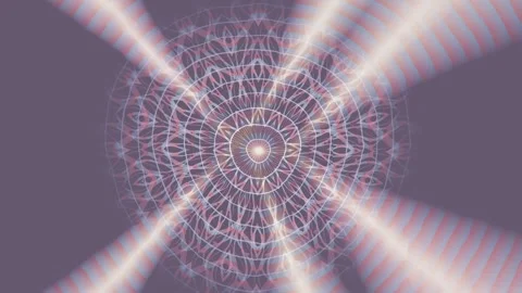 Artwork showcases vibrant light pattern in circular design Stock Footage 337411591