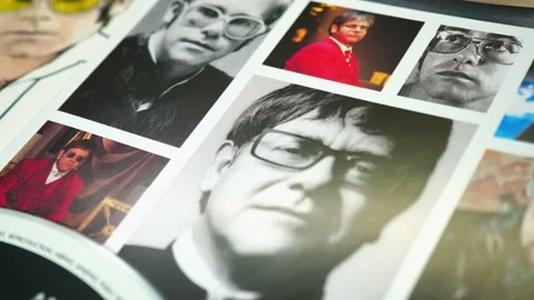 Artwork of the special edition cd and dvd of the pop star ELTON JOHN Stock Footage 164178670