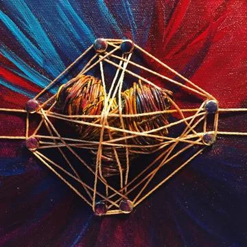 Artwork of Trapped Heart Stock Photos