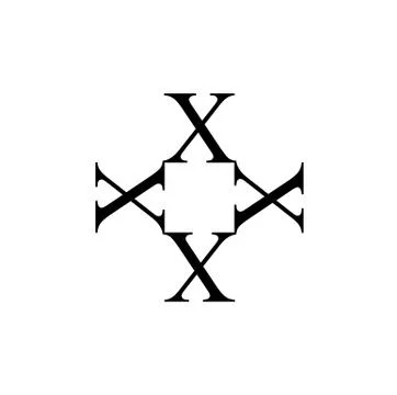 Artwork with X Stock Illustration