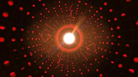 An arty 3d illustration of a black binary tube covered with a glitzy grid of  Stock Illustration