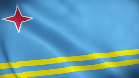 Aruba 4K Flag Animation Video stock 172427136